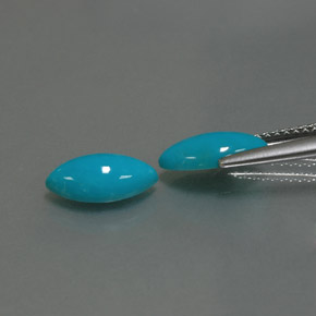 캐럿 천연 블루 터키석 보석, 마퀴즈, 10.1×5.1 mm, 불투명체