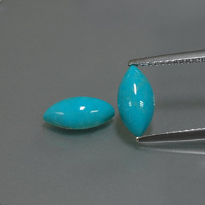 캐럿 천연 블루 터키석 보석, 마퀴즈, 10×5 mm, 불투명체