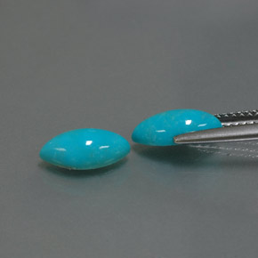캐럿 천연 블루 터키석 보석, 마퀴즈, 10×5 mm, 불투명체
