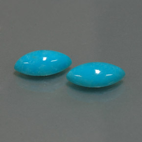 캐럿 천연 블루 터키석 보석, 마퀴즈, 10×5.1 mm, 불투명체
