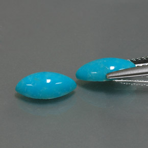 캐럿 천연 블루 터키석 보석, 마퀴즈, 10×5.1 mm, 불투명체