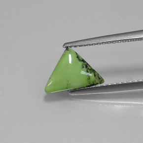 1.07캐럿 천연 옐로우 그린 터키석, 트릴리언, 10×7.2 mm, 불투명체
