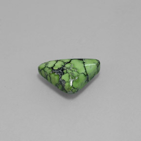 1.23캐럿 천연 옐로우 그린 터키석, 트릴리언, 10.6×7.7 mm, 불투명체