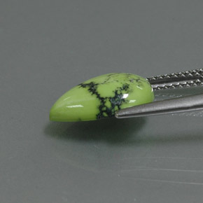 2.60캐럿 천연 옐로우 그린 터키석, 배 모양, 12.4×8.6 mm, 불투명체