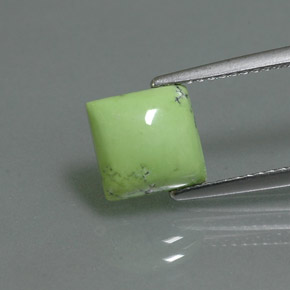2.00캐럿 천연 옐로우 그린 터키석, 스퀘어, 7.9×7.8 mm, 불투명체