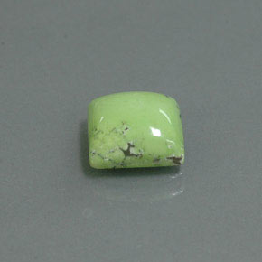 2.00캐럿 천연 옐로우 그린 터키석, 스퀘어, 7.9×7.8 mm, 불투명체