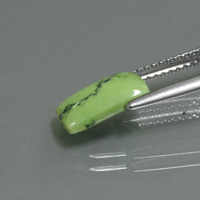1.26캐럿 천연 옐로우 그린 터키석, 바게트, 9.9×5.9 mm, 불투명체