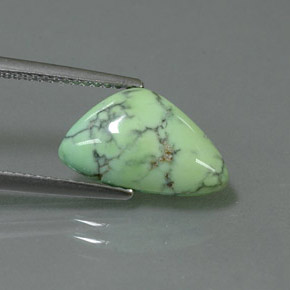 2.71캐럿 천연 옐로우 그린 터키석, 멋진 모양, 13.8×8.4 mm, 불투명체