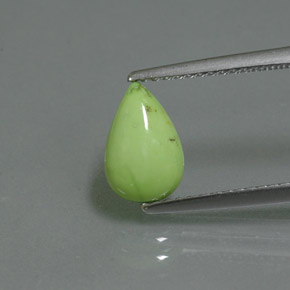 1.11캐럿 천연 옐로우 그린 터키석, 배 모양, 9.4×6.1 mm, 불투명체