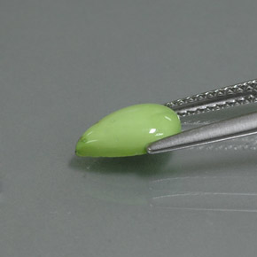 1.11캐럿 천연 옐로우 그린 터키석, 배 모양, 9.4×6.1 mm, 불투명체