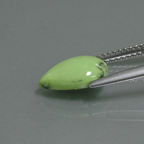 1.66캐럿 천연 연두색 터키 옥, 배 모양, 불투명체