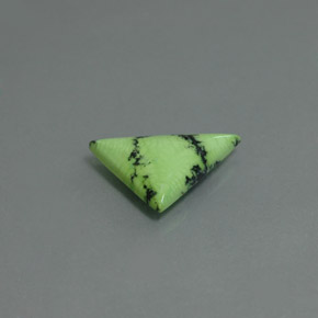2.47캐럿 천연 옐로우 그린 터키석, 트릴리언, 15.3×10.9 mm, 불투명체