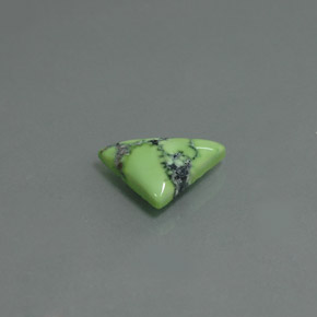 1.60캐럿 천연 옐로우 그린 터키석, 트릴리언, 12.2×8.6 mm, 불투명체