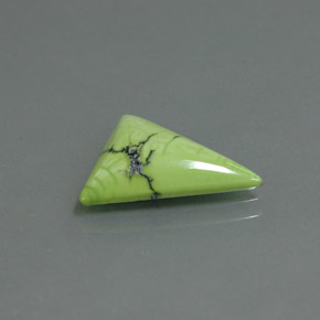 2.81캐럿 천연 옐로우 그린 터키석, 트릴리언, 14.3×12.2 mm, 불투명체