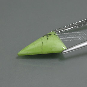 2.81캐럿 천연 옐로우 그린 터키석, 트릴리언, 14.3×12.2 mm, 불투명체