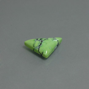 1.54캐럿 천연 옐로우 그린 터키석, 트릴리언, 12.9×8.5 mm, 불투명체