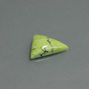 2.59캐럿 천연 옐로우 그린 터키석, 트릴리언, 12.3×11.8 mm, 불투명체