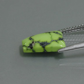 2.62캐럿 천연 옐로우 그린 터키석, 멋진 모양, 11.8×9.3 mm, 불투명체