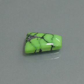 1.63캐럿 천연 옐로우 그린 터키석, 멋진 모양, 10.3×8.2 mm, 불투명체
