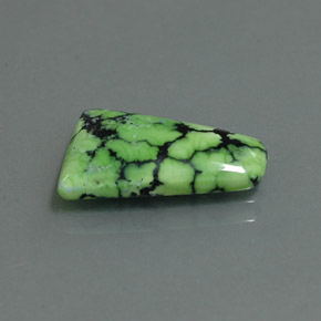 2.84캐럿 천연 옐로우 그린 터키석, 멋진 모양, 14.9×10.1 mm, 불투명체