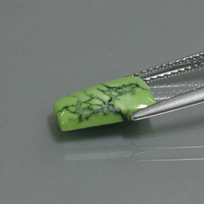 2.06캐럿 천연 옐로우 그린 터키석, 멋진 모양, 11.4×8 mm, 불투명체