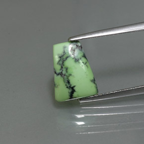 1.99캐럿 천연 옐로우 그린 터키석, 멋진 모양, 11.2×8.6 mm, 불투명체