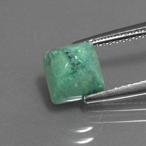 2.33캐럿 천연 그린 터키석, 스퀘어, 7.1×7.1 mm, 불투명체