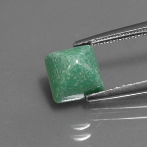 2.05캐럿 천연 그린 터키석, 스퀘어, 7.1×6.9 mm, 불투명체