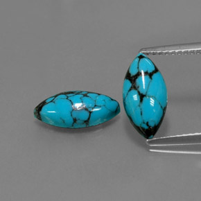 캐럿 천연 블루 터키석 보석, 마퀴즈, 11.9×6 mm, 불투명체