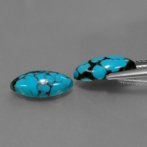 캐럿 천연 블루 터키석 보석, 마퀴즈, 11.9×6 mm, 불투명체