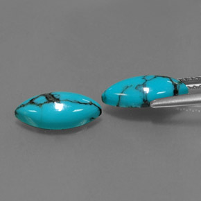 캐럿 천연 블루 터키석 보석, 마퀴즈, 11.9×6 mm, 불투명체
