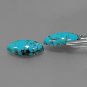 캐럿 천연 블루 터키석 보석, 마퀴즈, 12×6 mm, 불투명체
