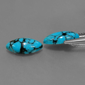 캐럿 천연 블루 터키석 보석, 마퀴즈, 11.9×6 mm, 불투명체