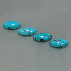 캐럿 천연 블루 터키석 보석, 마퀴즈, 11.9×6 mm, 불투명체