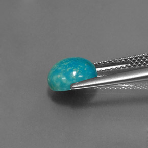 2.07캐럿 천연 블루 터키석, 라운드 컷, 8.11 mm, 불투명체