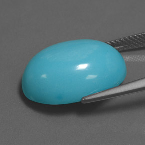 11.44캐럿 천연 파란색 터키 옥, 타원형 컷, 불투명체