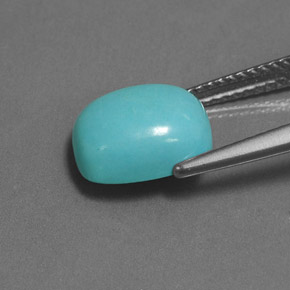 2.62캐럿 천연 파란색 터키 옥, 쿠션 컷, 불투명체