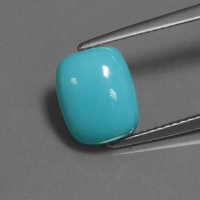 2.55캐럿 천연 블루 터키석, 쿠션 컷, 10.2×8.2 mm, 불투명체