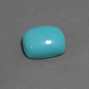 2.55캐럿 천연 블루 터키석, 쿠션 컷, 10.2×8.2 mm, 불투명체