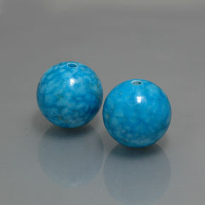캐럿 천연 블루 터키석 보석, 구형 / 볼, 10.27 mm, 불투명체