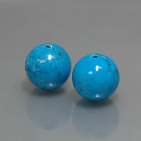 캐럿 천연 블루 터키석 보석, 구형 / 볼, 10.21 mm, 불투명체