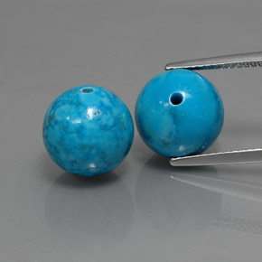 캐럿 천연 블루 터키석 보석, 구형 / 볼, 10.31 mm, 불투명체
