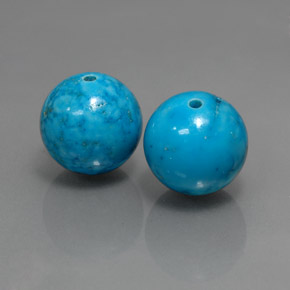 캐럿 천연 블루 터키석 보석, 구형 / 볼, 10.31 mm, 불투명체