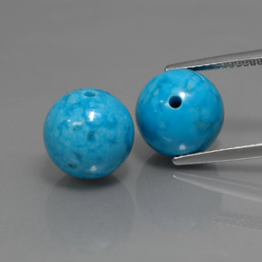 캐럿 천연 블루 터키석 보석, 구형 / 볼, 10.26 mm, 불투명체