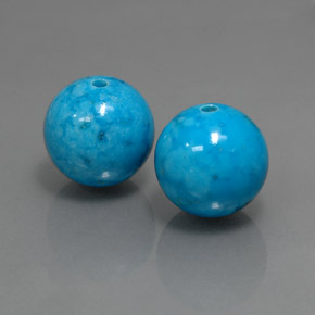 캐럿 천연 블루 터키석 보석, 구형 / 볼, 10.26 mm, 불투명체