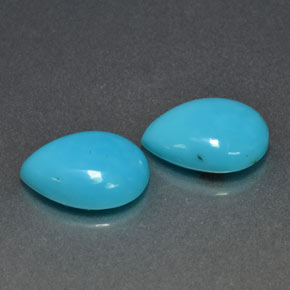 캐럿 천연 블루 터키석 보석, 배 모양, 10.1×7.9 mm, 불투명체