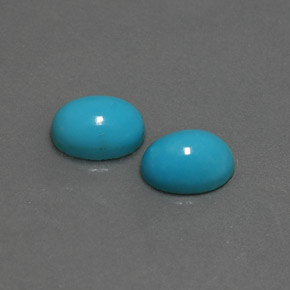 캐럿 천연 블루 터키석 보석, 타원형 컷, 7.1×5.2 mm, 불투명체