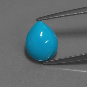 2.00캐럿 천연 블루 터키석, 배 모양, 10×7.9 mm, 불투명체