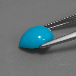 2.00캐럿 천연 블루 터키석, 배 모양, 10×7.9 mm, 불투명체