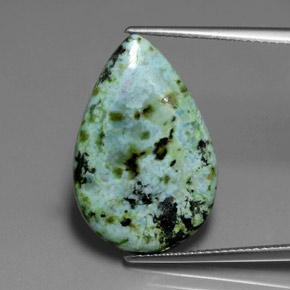 8.44캐럿 천연 블루 그린 터키석, 배 모양, 23.4×15.5 mm, 불투명체